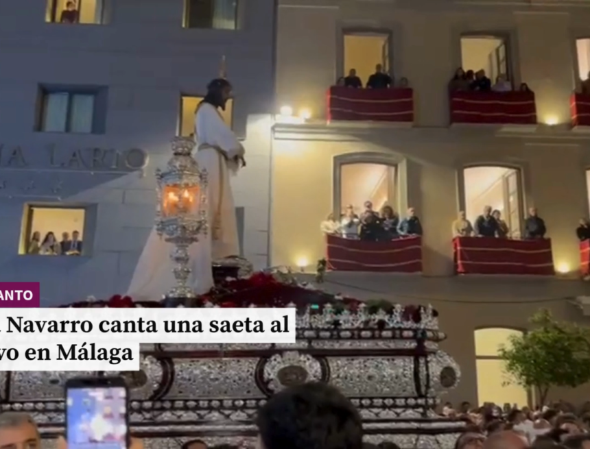 Diana Navarro canta una saeta al Cautivo en la Semana Santa de Málaga