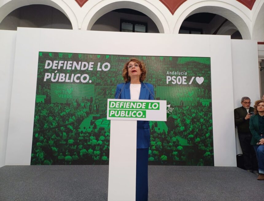 Montero inicia su campaña insistiendo en que Moreno planea el copago sanitario: "Me consta y él lo sabe" Montero inicia su campaña insistiendo en que Moreno planea el copago sanitario: «Me consta y él lo sabe»