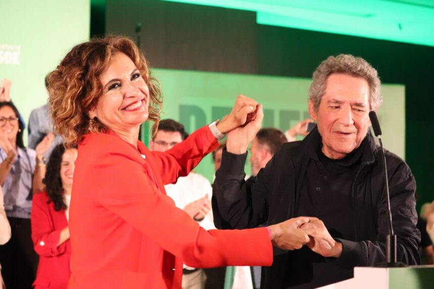 Bienvenidos, hijos del socialismo: María Jesús Montero arranca la campaña a ritmo de rock y Miguel Ríos