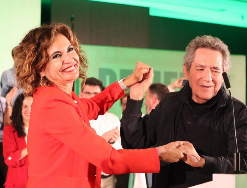 Bienvenidos, hijos del socialismo: María Jesús Montero arranca la campaña a ritmo de rock y Miguel Ríos