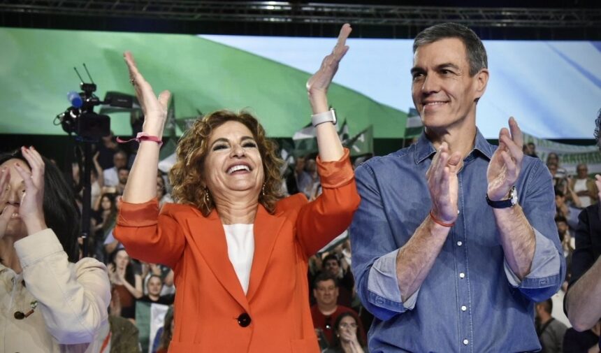 Sánchez aúpa a Montero como próxima presidenta andaluza al cerrar campaña: «Será un honor recibirte en Moncloa»