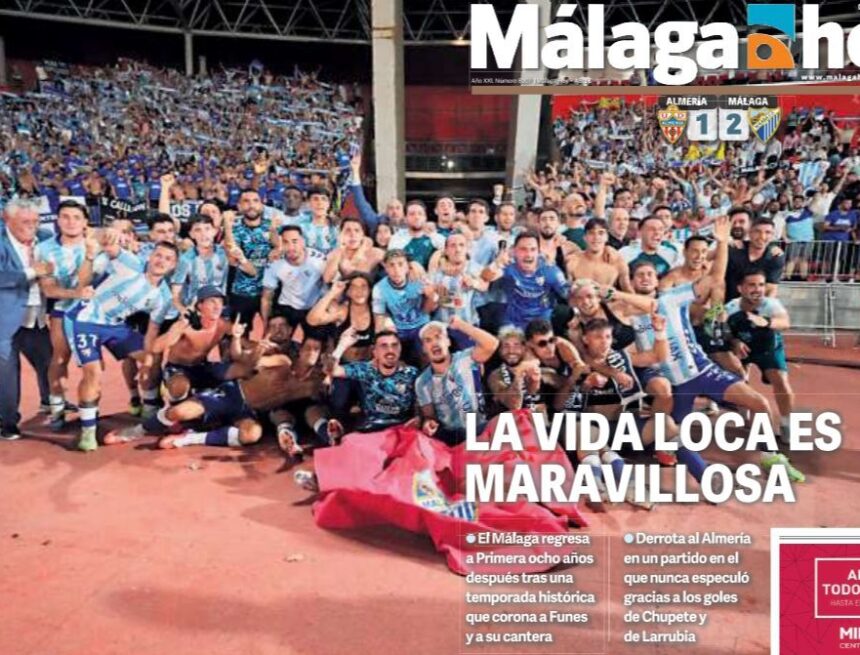 Consulte aquí la edición en papel del número histórico de Málaga Hoy con el ascenso del Málaga a Primera Consulte aquí la edición en papel del número histórico de Málaga Hoy con el ascenso del Málaga a Primera
