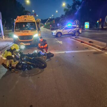Fallece un motorista en un accidente en Málaga capital y la Policía investiga el siniestro