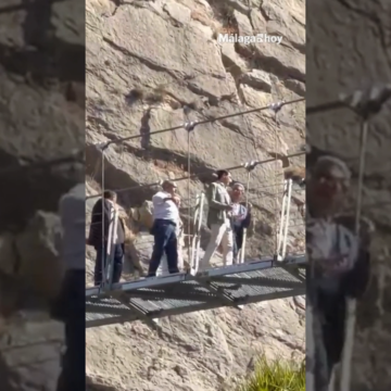 Así es el nuevo puente colgante del Caminito del Rey, el más largo de España Así es el nuevo puente colgante del Caminito del Rey, el más largo de España