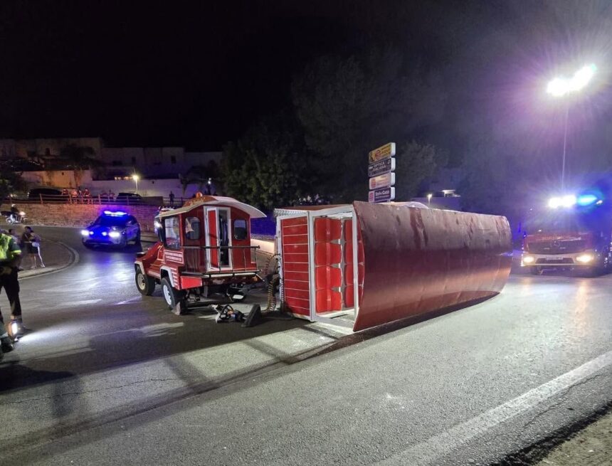 Varios heridos, algunos menores, tras volcar un vagón de un tren turístico en Cártama: «El susto ha sido muy grande»