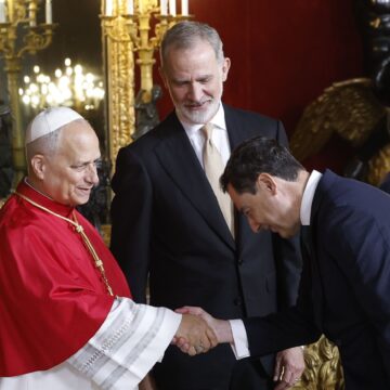 En imágenes, el papa León XIV en el Palacio Real