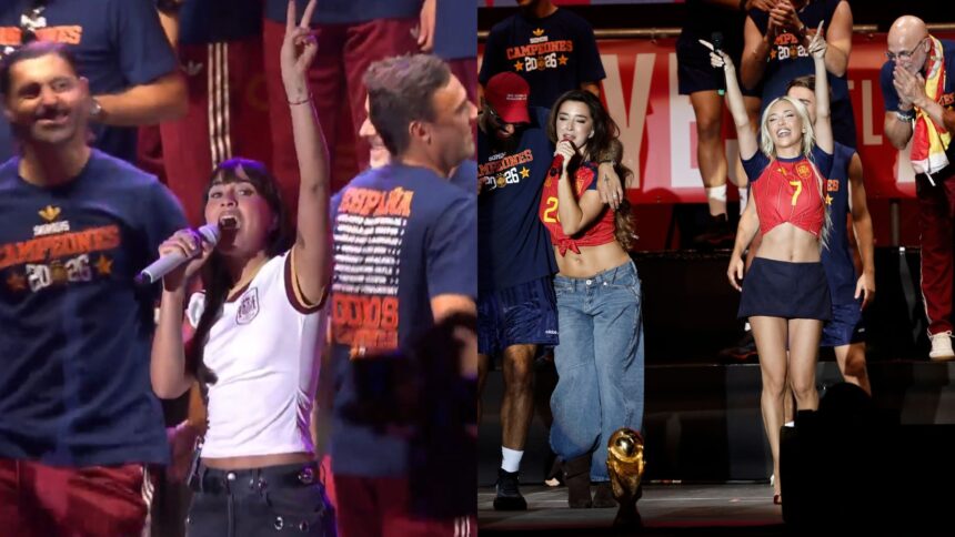 Aitana, Ana Mena o Lola Índigo: las actuaciones musicales en la celebración de la selección española