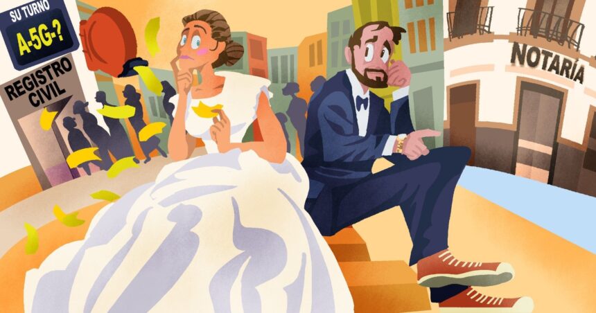Atasco de bodas en el Registro Civil de Málaga, con citas que ‘vuelan’ en 30 minutos Atasco de bodas en el Registro Civil de Málaga, con citas que ‘vuelan’ en 30 minutos