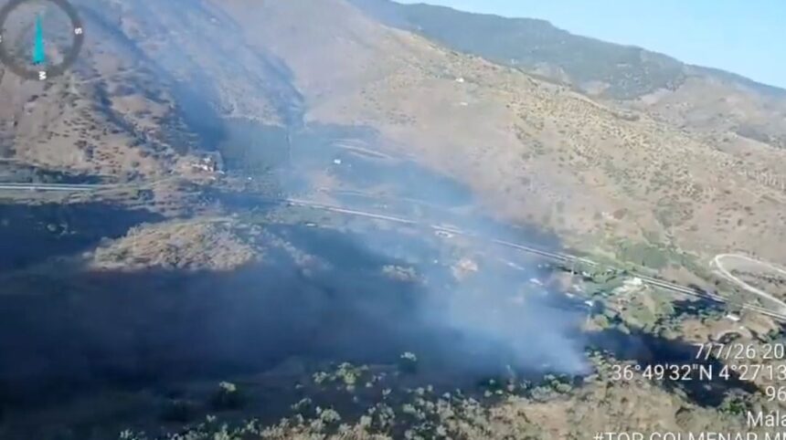 Declarado un incendio forestal en los Montes de Málaga