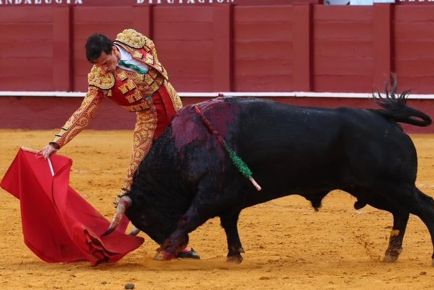 El malagueño Francisco Morales y el mexicano Emiliano Osornio pasean una oreja en la novillada de Feria El malagueño Francisco Morales y el mexicano Emiliano Osornio pasean una oreja en la novillada de Feria
