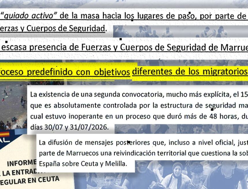 El informe de la Policía Nacional reconoce un «guiado activo» de Marruecos para la invasión de Ceuta