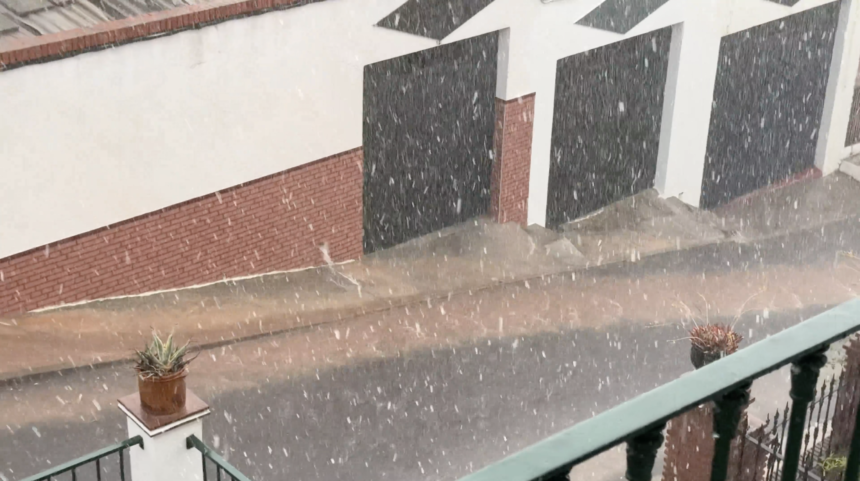 Una fuerte tormenta con granizo descarga 64 litros en menos de una hora en Archidona