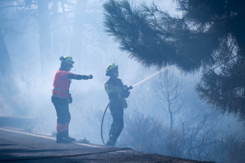 El incendio en el paraje Mirador de Igualeja, en imágenes