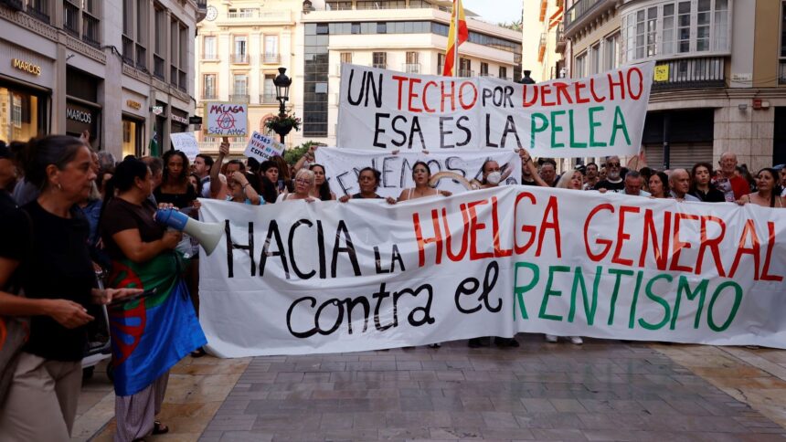 La manifestación por la vivienda de Málaga, en fotos